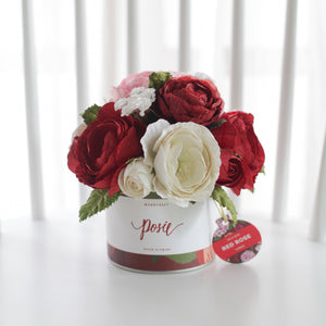 กระปุกดอกไม้น้ำหอมของขวัญขนาดกลาง Aromatic Gift Box - Red Festive
