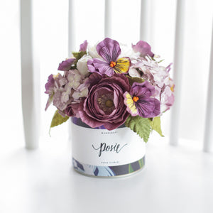 กระปุกดอกไม้น้ำหอมของขวัญขนาดกลาง Aromatic Gift Box - Pansy Purple