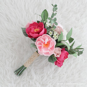 ช่อเจ้าสาวดอกไม้ประดิษฐ์ Medium Bridal Bouquet - Fearless