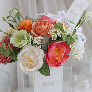 ดอกไม้แต่งบ้าน แจกันดอกไม้ประดิษฐ์ โทนสีส้ม - Burnt Orange XL Paris Vase