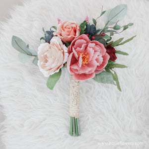 ช่อดอกไม้ประดิษฐ์สำหรับเพื่อนเจ้าสาว Mini Flower Bouquet - The Best Day