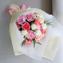 โหลดรูปภาพลงในเครื่องมือใช้ดูของ Gallery ช่อดอกไม้ประดิษฐ์แสดงความยินดี Congratulations Flower Bouquet - Pink Cream
