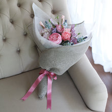 โหลดรูปภาพลงในเครื่องมือใช้ดูของ Gallery ช่อดอกไม้ประดิษฐ์แสดงความยินดี Congratulations Flower Bouquet - Pastel Pink and Blue
