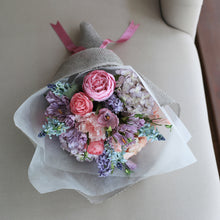 โหลดรูปภาพลงในเครื่องมือใช้ดูของ Gallery ช่อดอกไม้ประดิษฐ์แสดงความยินดี Congratulations Flower Bouquet - Pastel Pink and Blue
