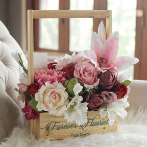 สินค้าสั่งทำพิเศษสำหรับองค์กร ของขวัญลูกค้า - กระเช้าดอกไม้แสดงความยินดี