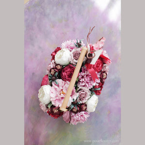กระเช้าดอกไม้ประดิษฐ์ ดอกไม้แสดงความยินดี Vintage Flower Hamper - Maleficent