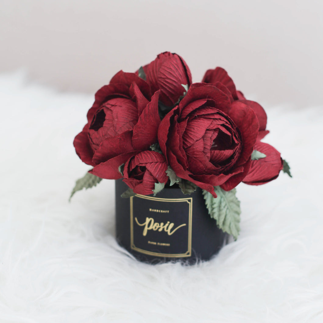 กระปุกดอกไม้น้ำหอมของขวัญขนาดเล็ก Aromatic Gift Box - Crimson Red