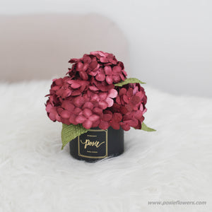 กระปุกดอกไม้น้ำหอมของขวัญขนาดเล็ก Aromatic Gift Box - Red Wine Hydrangea