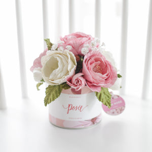 กระปุกดอกไม้น้ำหอมของขวัญขนาดกลาง Aromatic Gift Box - Sweet Queen Rose
