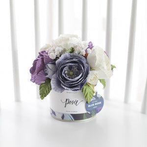 กระปุกดอกไม้น้ำหอมของขวัญขนาดกลาง Aromatic Gift Box - Blue Velvet
