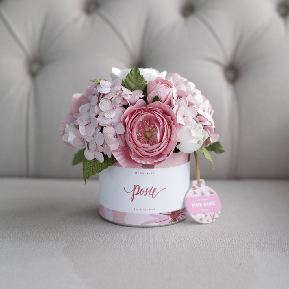 กระปุกดอกไม้น้ำหอมของขวัญขนาดกลาง Aromatic Gift Box - Pink Bloom