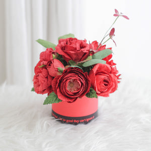 กระปุกดอกไม้น้ำหอมของขวัญขนาดกลาง Aromatic Gift Box - Bright Red