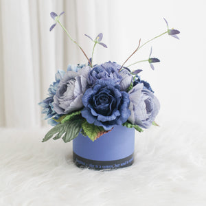 กระปุกดอกไม้น้ำหอมของขวัญขนาดกลาง Aromatic Gift Box - Sapphire Blue