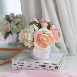 กระปุกดอกไมน้ำหอมของขวัญ Paper Tube Box - Pearl Pink