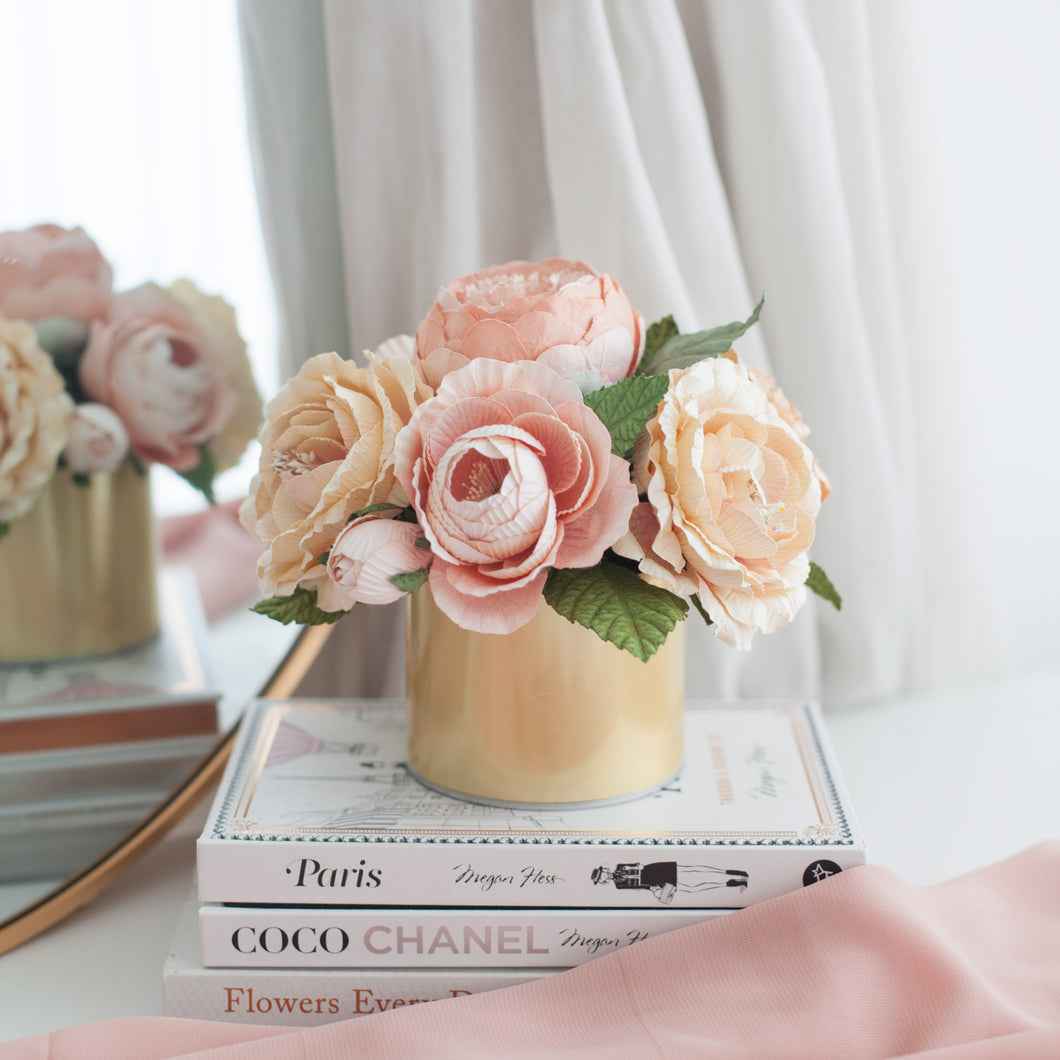 กระปุกดอกไมน้ำหอมของขวัญ Paper Tube Box - Sweet Old Rose