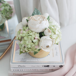 กระปุกดอกไมน้ำหอมของขวัญ Paper Tube Box - White Cream