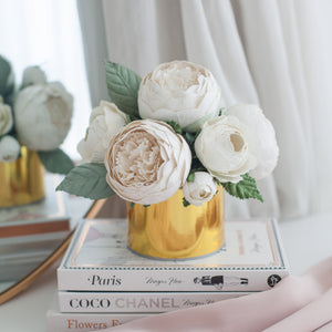 กระปุกดอกไมน้ำหอมของขวัญ Paper Tube Box - White Lace