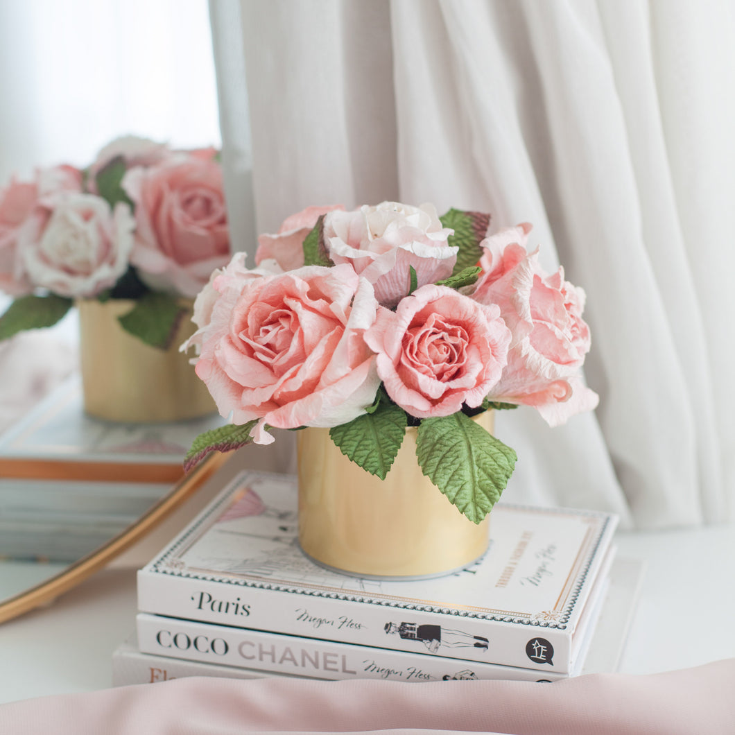 กระปุกดอกไมน้ำหอมของขวัญ Paper Tube Box - Rouge Roses