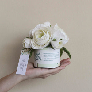 กระปุกดอกไม้น้ำหอมของขวัญขนาดเล็ก Aromatic Gift Box - White Rose