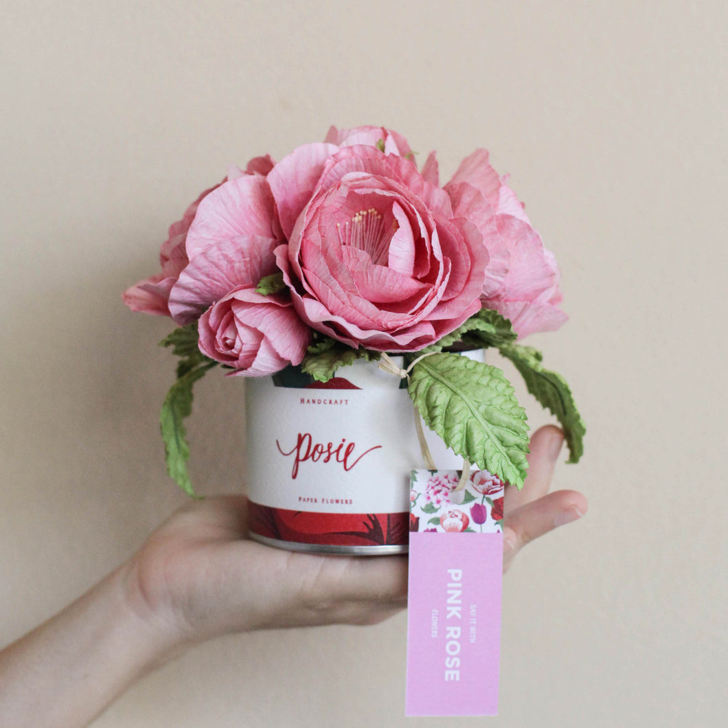 กระปุกดอกไม้น้ำหอมขนาดเล็ก Aromatic Gift Box - Dark Pink Rose