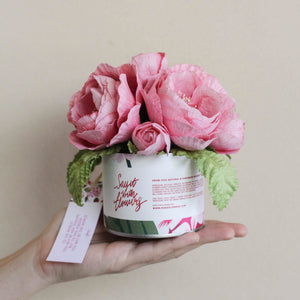 กระปุกดอกไม้น้ำหอมขนาดเล็ก Aromatic Gift Box - Dark Pink Rose