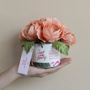 กระปุกดอกไม้น้ำหอมของขวัญขนาดเล็ก Aromatic Gift Box - Coral Rose
