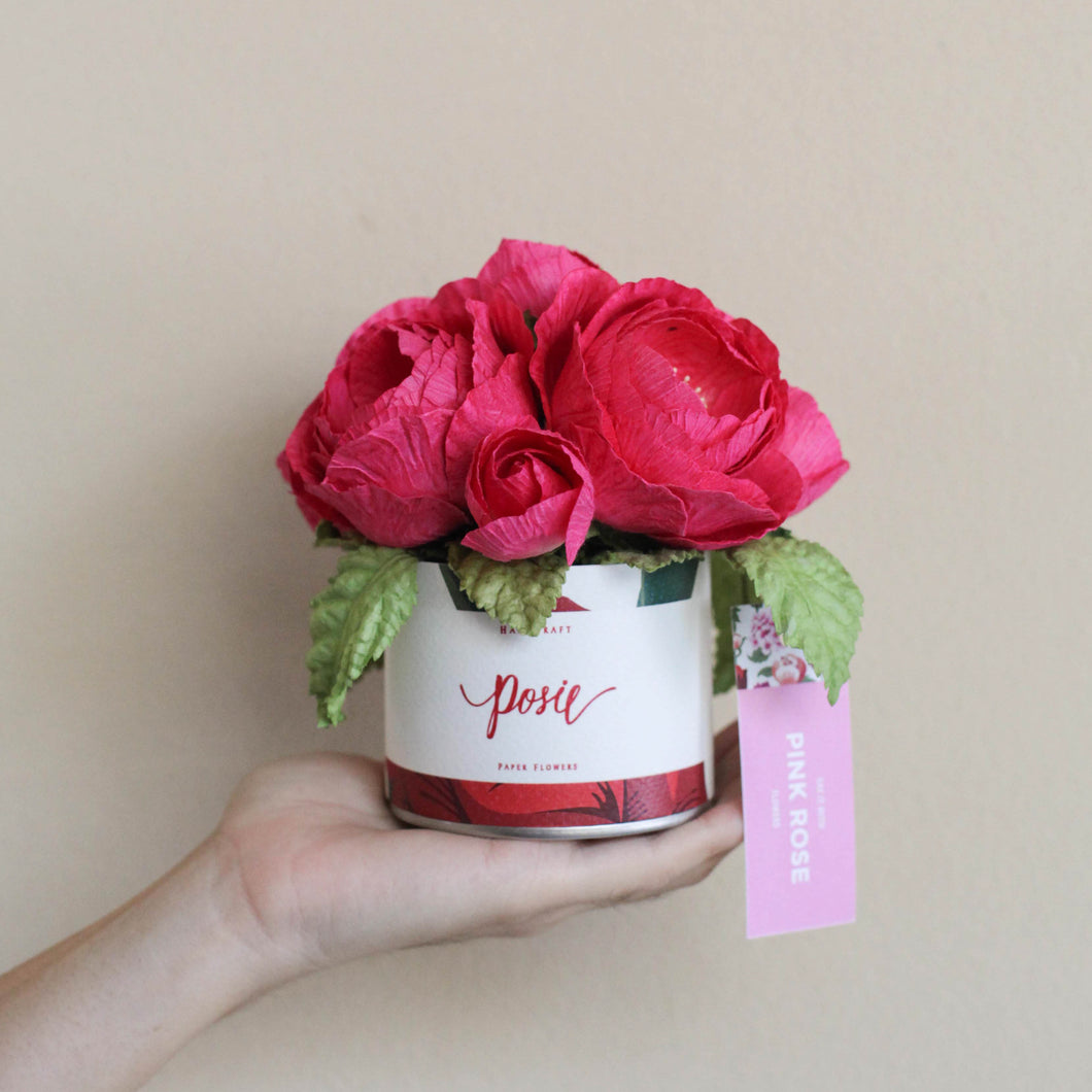 กระปุกดอกไม้น้ำหอมของขวัญขนาดเล็ก Aromatic Gift Box - Hot Pink Rose