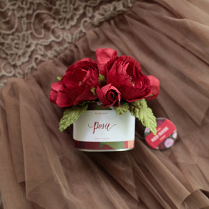 กระปุกดอกไม้น้ำหอมของขวัญขนาดเล็ก Aromatic Gift Box - Red Rose