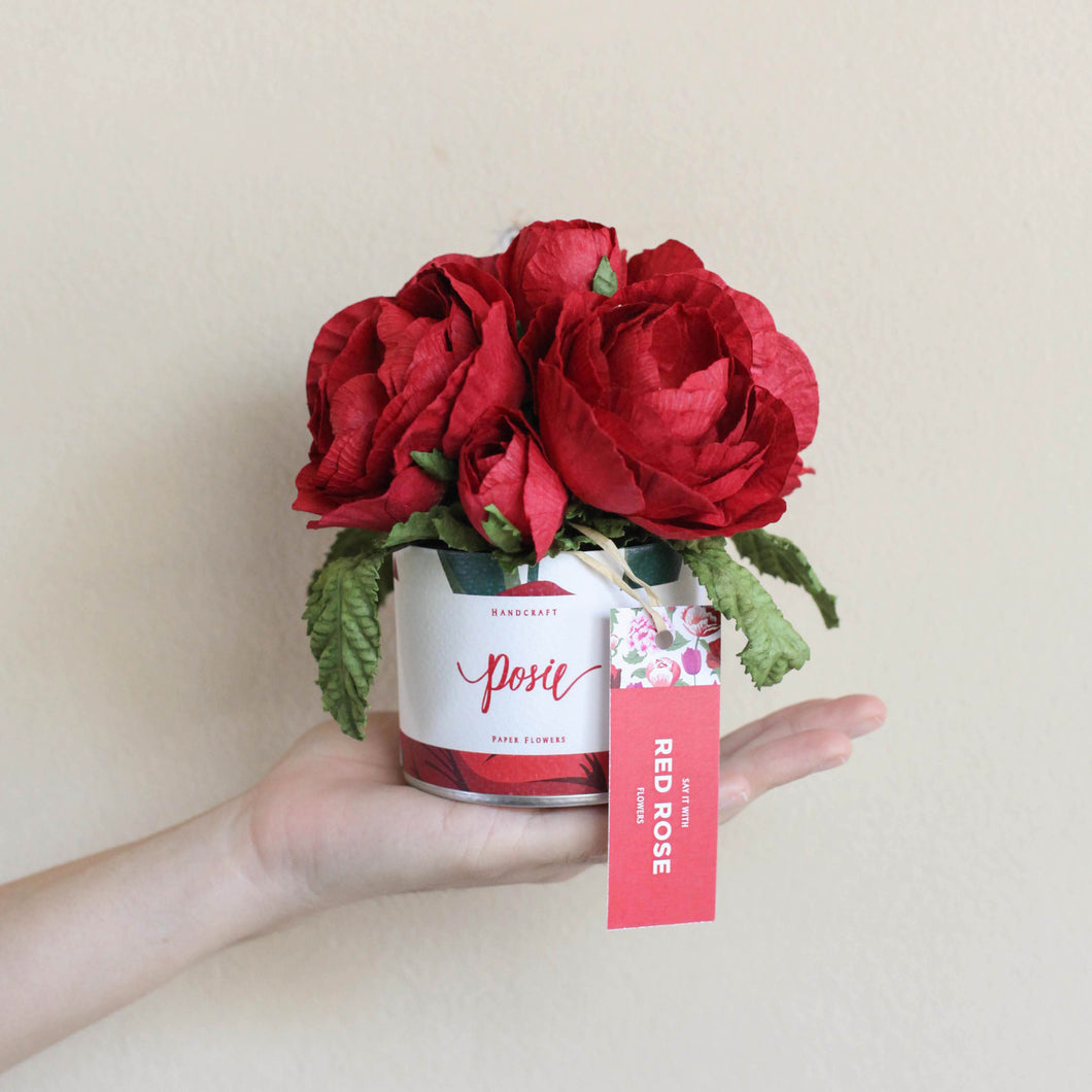 กระปุกดอกไม้น้ำหอมของขวัญขนาดเล็ก Aromatic Gift Box - Red Rose