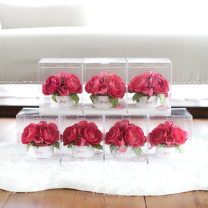 กระปุกดอกไม้น้ำหอมของขวัญขนาดเล็ก Aromatic Gift Box - Hot Pink Rose