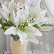 โหลดรูปภาพลงในเครื่องมือใช้ดูของ Gallery ดอกไม้แต่งบ้าน แจกันดอกไม้ประดิษฐ์ ดอกลิลลี่สีขาว - White Lily English Hampton Flower Vase
