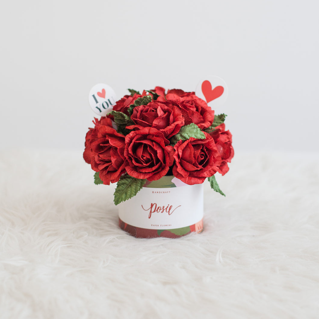 กระปุกดอกไม้น้ำหอมของขวัญวันวาเลนไทน์ Aromatic Gift Box - Scarlet Rose