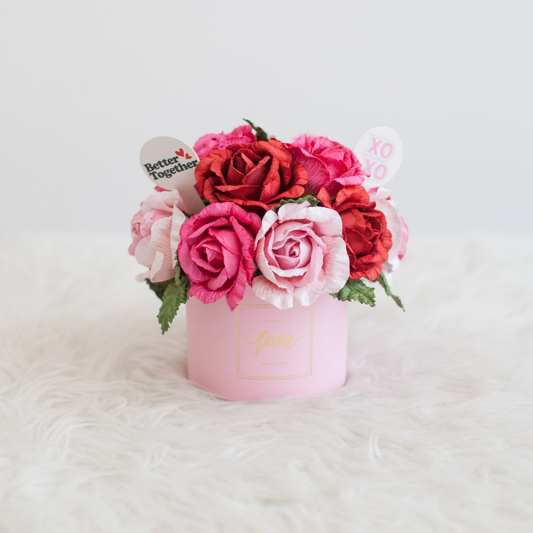 กระปุกดอกไม้น้ำหอมของขวัญวันวาเลนไทน์ Aromatic Gift Box - Magenta