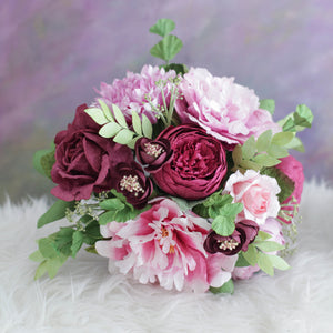 ช่อเจ้าสาวดอกไม้ประดิษฐ์ Medium Bridal Bouquet - Anatasia