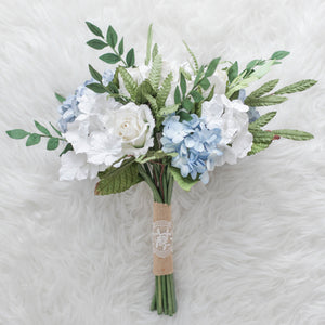 ช่อเจ้าสาวดอกไม้ประดิษฐ์ Medium Bridal Bouquet - Hydrangea Love
