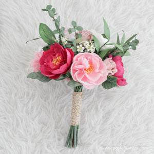 ช่อเจ้าสาวดอกไม้ประดิษฐ์ Medium Bridal Bouquet - Fearless