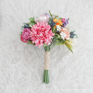 ช่อเจ้าสาวดอกไม้ประดิษฐ์ Medium Bridal Bouquet - Tresurous