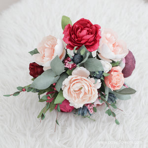ช่อเจ้าสาวดอกไม้ประดิษฐ์ Medium Bridal Bouquet - The Best Day