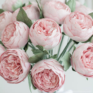 เซ็ตดอกไม้ประดับตกแต่งพร้อมแจกัน ดอกพีโอนี่ - Pink Peony Marseille Vase