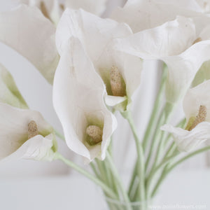 เซ็ตดอกไม้ประดับตกแต่งพร้อมแจกัน ดอกคาล่าลิลลี่ - White Calla Lily Marseille Vase