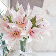 โหลดรูปภาพลงในเครื่องมือใช้ดูของ Gallery ดอกไม้แต่งบ้าน แจกันดอกไม้ประดิษฐ์ ดอกลิลลี่สีชมพู - Pink Lily Marseille Vase
