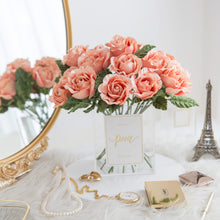 โหลดรูปภาพลงในเครื่องมือใช้ดูของ Gallery เซ็ตดอกไม้ประดับตกแต่งพร้อมแจกัน ดอกกุหลาบ - Peach Kathleen Rose Paris Vase
