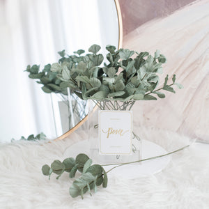 แจกันดอกไม้ประดิษฐ์ กล่องดอกไม้ตกแต่งบ้าน - Eucalyptus Paris Vase