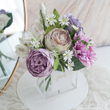 โหลดรูปภาพลงในเครื่องมือใช้ดูของ Gallery ดอกไม้ตกแต่งบ้านพร้อมแจกันทรงเหลี่ยม โทนสีม่วง - Sweet Rapunzel Paris Vase
