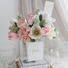 โหลดรูปภาพลงในเครื่องมือใช้ดูของ Gallery ดอกไม้แต่งบ้าน แจกันดอกไม้ประดิษฐ์ โทนสีชมพูพีช - Light Pink &amp; Peach XL Paris Vase
