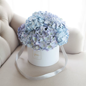 กล่องดอกไม้แสดงความยินดีขนาดใหญ่ Wonder Gift Box - Purple Sky Hydrangea