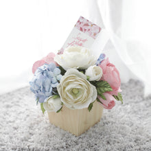 โหลดรูปภาพลงในเครื่องมือใช้ดูของ Gallery กระปุกไม้สนดอกไม้ประดิษฐ์ตกแต่งโต๊ะทำงาน Working Table Flower Pot - Pastel Pink&amp;Blue
